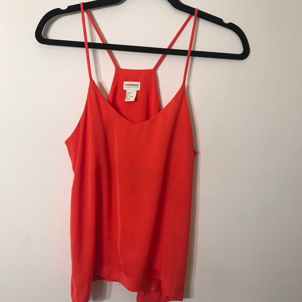 H&M conscious collection red orange camisole 4